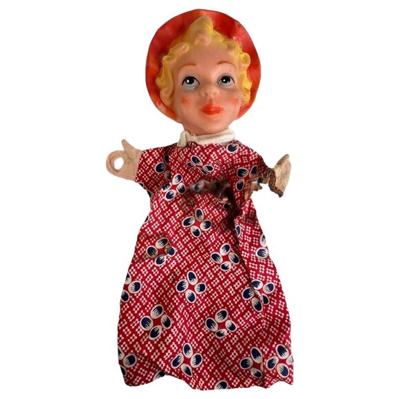 Other - Vintage Mr Rogers Red Riding Hood Hand Puppet Doll Toy Punch & Judy Made Germany